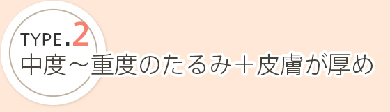 中度〜重度のたるみ＋皮膚が厚め